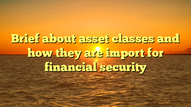 Brief about asset classes and how they are import for financial security